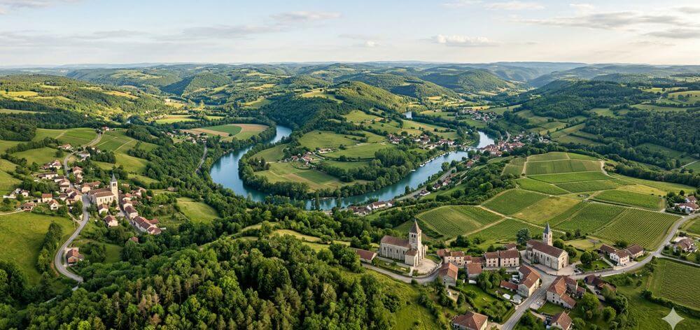 Paysage du Bugey dans l'Ain